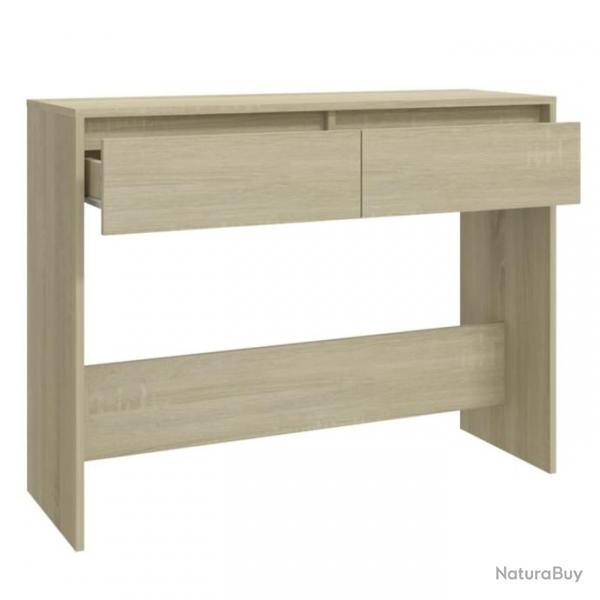 Table console Chne sonoma 100x35x76,5 cm Agglomr