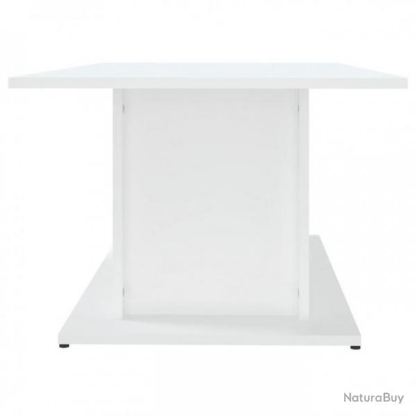 Table basse Blanc 102x55,5x40 cm Agglomr