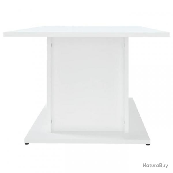 Table basse Blanc 102x55,5x40 cm Agglomr
