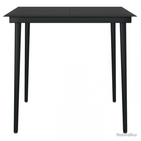 Ensemble de salle  manger de jardin 5 pcs Noir