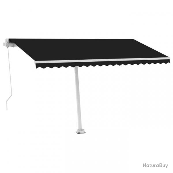 Auvent manuel rtractable avec LED 450x350 cm Anthracite