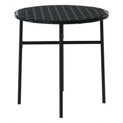 Mobilier à dîner de jardin 3 pcs Résine tressée Noir