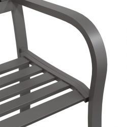 Banc double de jardin 246 cm Gris Acier