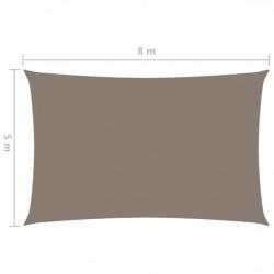 Voile de parasol Tissu Oxford rectangulaire 5x8 m Taupe