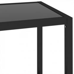 Table console Noir et transparent 100x36x168 cm Verre trempé