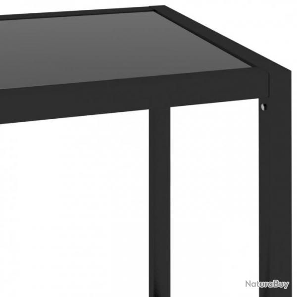 Table console Noir et transparent 100x36x168 cm Verre tremp