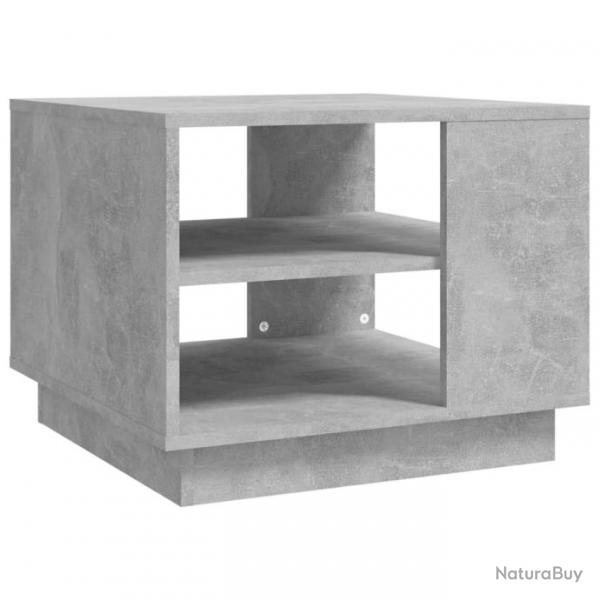 Table basse Gris bton 55x55x43 cm Agglomr