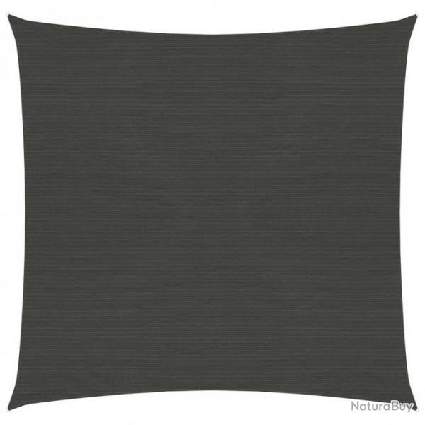 Voile d'ombrage 160 g/m Anthracite 7x7 m PEHD