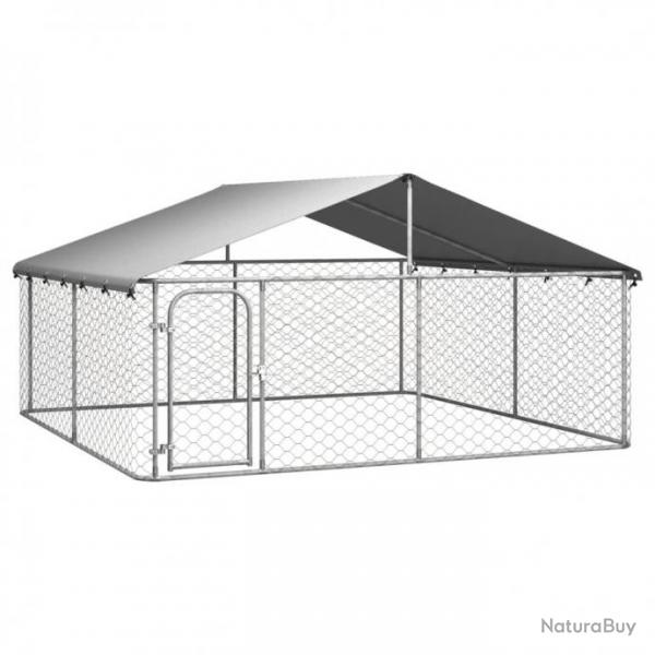 Chenil d'extrieur avec toit pour chiens 300x300x150 cm