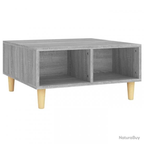 Table basse Sonoma gris 60x60x30 cm Agglomr