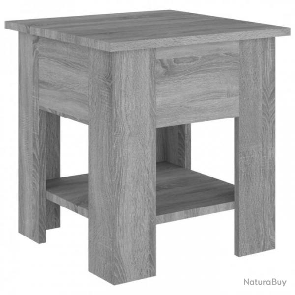 Table basse Sonoma gris 40x40x42 cm Bois d'ingnierie
