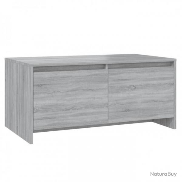 Table basse Sonoma gris 90x50x41,5 cm Agglomr