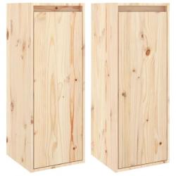 Armoires murales 2 pcs 30x30x80 cm Bois de pin massif