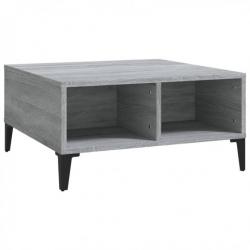 Table basse Sonoma gris 60x60x30 cm Aggloméré