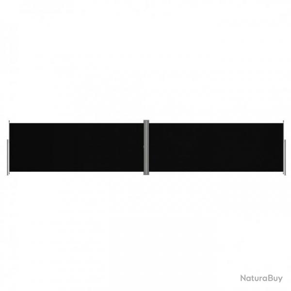 Auvent latral rtractable Noir 200x1000 cm