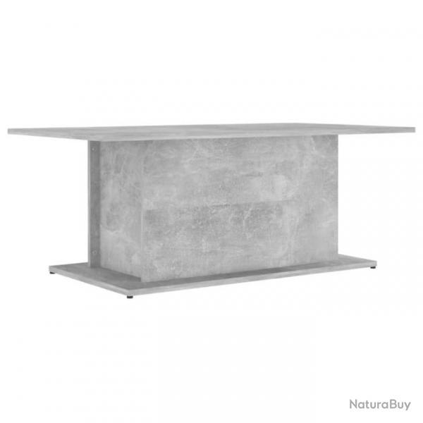 Table basse Gris bton 102x55,5x40 cm Agglomr