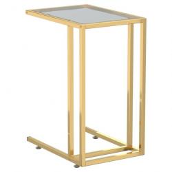 Table d'appoint pour ordinateur Noir 50x35x65 cm Verre trempé