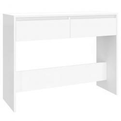 Table console Blanc 100x35x76,5 cm Aggloméré