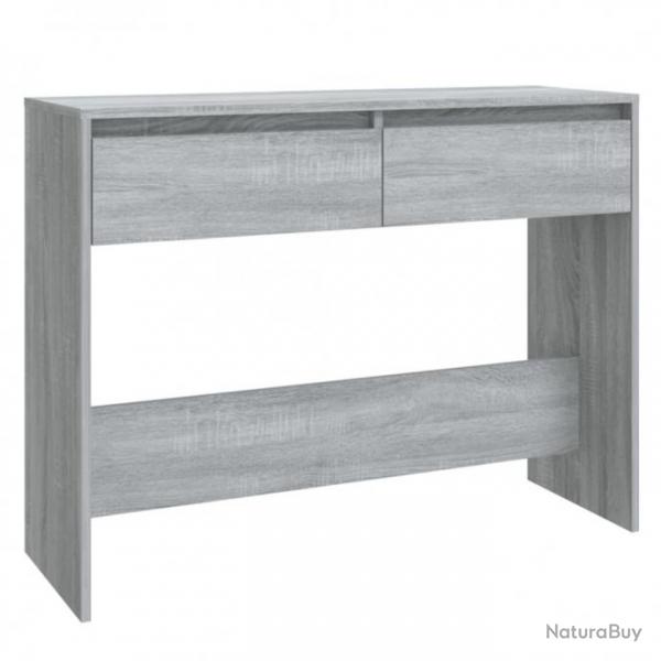 Table console Sonoma gris 100x35x76,5 cm Agglomr