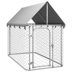 Chenil extérieur avec toit pour chiens 200x100x150 cm