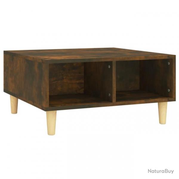 Table basse Chne fum 60x60x30 cm Agglomr