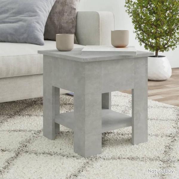 Table basse Gris bton 40x40x42 cm Bois d'ingnierie