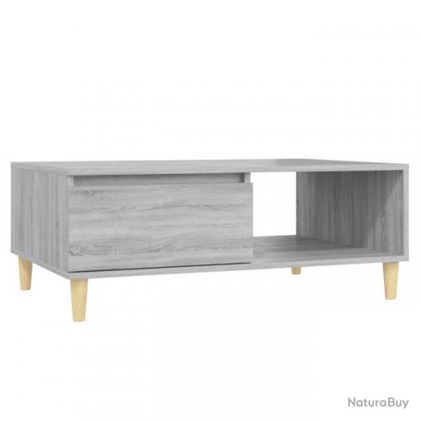 Table basse Sonoma gris 90x60x35 cm Agglomr