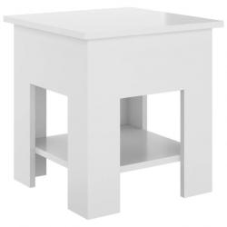 Table basse Blanc brillant 40x40x42 cm Bois d'ingénierie