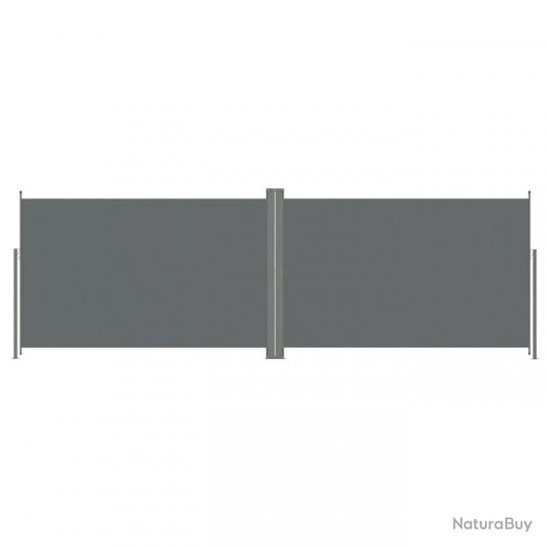 Auvent latral rtractable Anthracite 200x600 cm