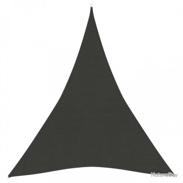 Voile d'ombrage 160 g/m Anthracite 3x4x4 m PEHD
