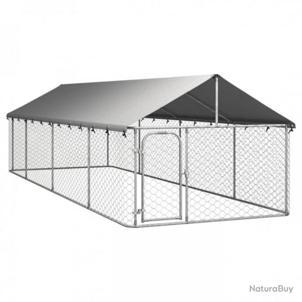 Chenil extrieur avec toit pour chiens 600x200x150 cm