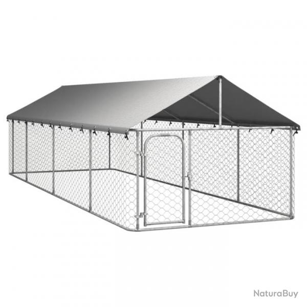 Chenil extrieur avec toit pour chiens 600x200x150 cm