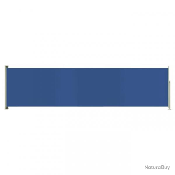Auvent latral rtractable de patio 160x600 cm Bleu