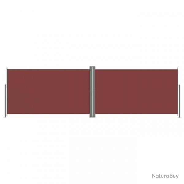 Auvent latral rtractable Marron 180x600 cm