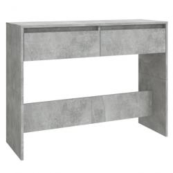 Table console Gris béton 100x35x76,5 cm Aggloméré