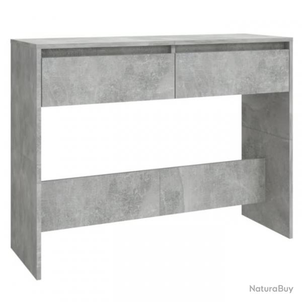 Table console Gris bton 100x35x76,5 cm Agglomr