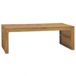 Table basse Bois de teck massif 110x60x38 cm