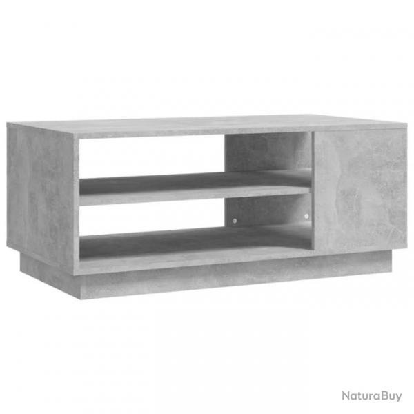 Table basse Gris bton 102x55x43 cm Agglomr