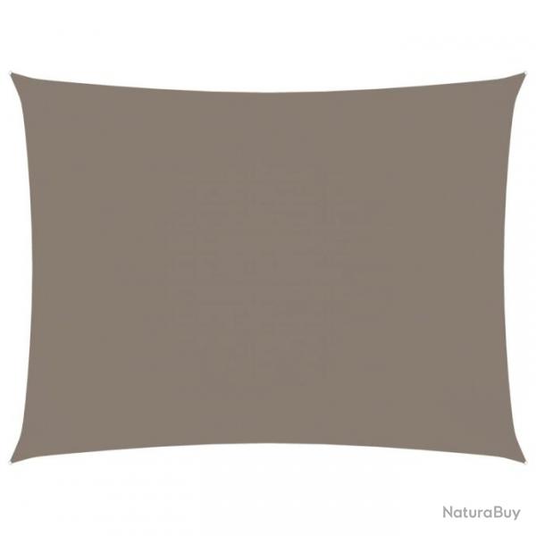 Voile de parasol Tissu Oxford rectangulaire 5x7 m Taupe