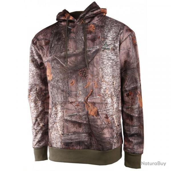 Sweat polaire capuche camouflage forest