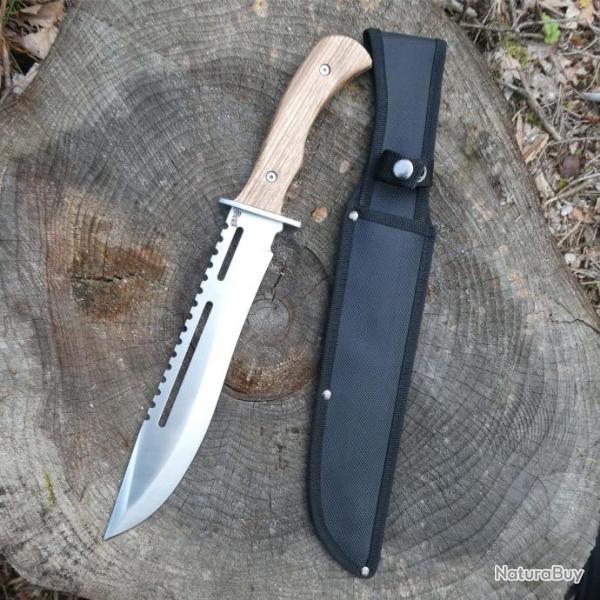 Herbertz Machette ou grand couteau avec manche en bois
