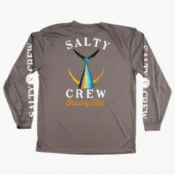 L Shirt Salty Crew Tech Rashguard Tailed Charcoal