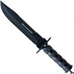 Couteau de survie Jungle Adventurer noir