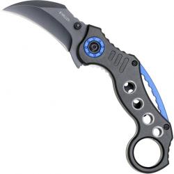 Couteau de poche Carambit avec petit cercle bleu