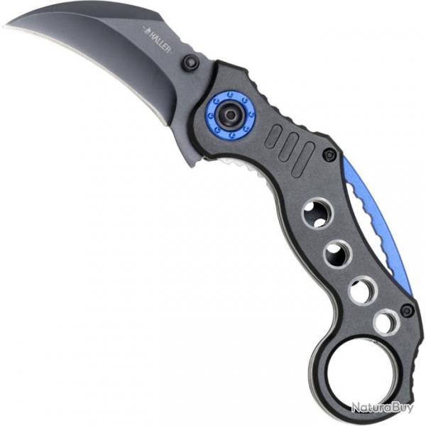 Couteau de poche Carambit avec petit cercle bleu
