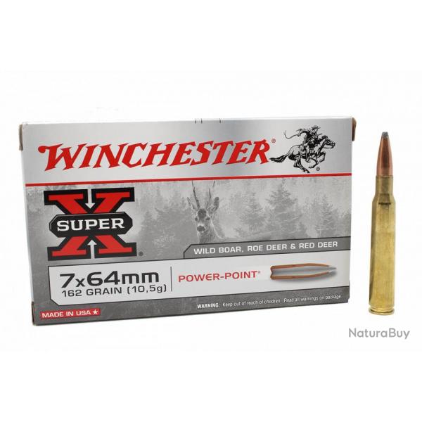 Munitions WINCHESTER 7X64 POWER POINT 10.5g 162GR