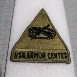 Patch armée us ARMORED + TAB USA ARMOR CENTER kaki ORIGINAL