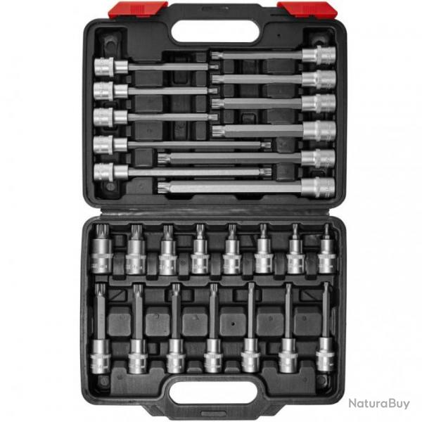 Set coffret  outils bote 26 pices de cl  douille mle embouts denture multiple3408218