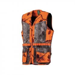 Gilet femme camouflage orange/forest S