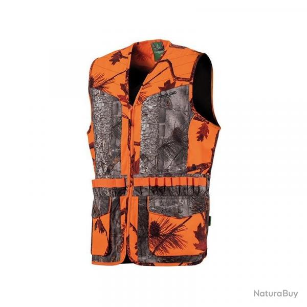 Gilet femme camouflage orange/forest S